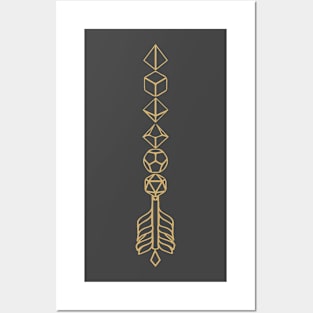 Golden Dice Arrow Posters and Art